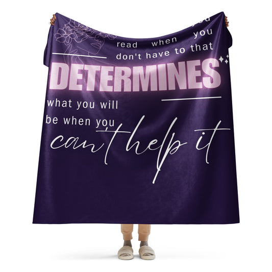 What You Read Defines You Sherpa Blanket