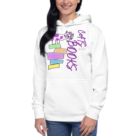 Cats and Books Hoodie