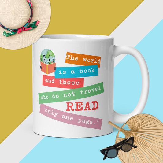White glossy mug - Booklovers Boutique