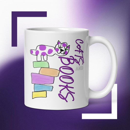 Cats and Books mug